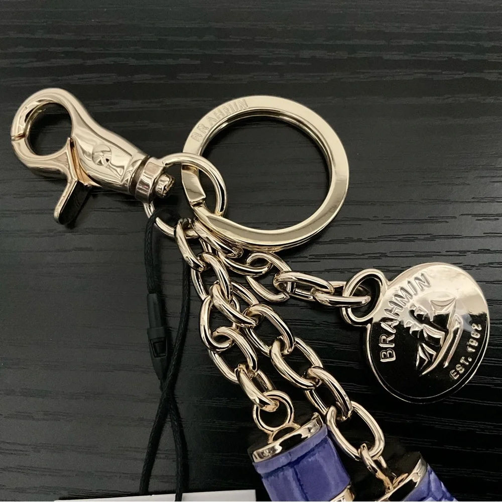 Brahmin Tassel Key Ring VERY PERI OMBRÉ MELBOURNE Gorgeous Coloring - Picture 4 of 7